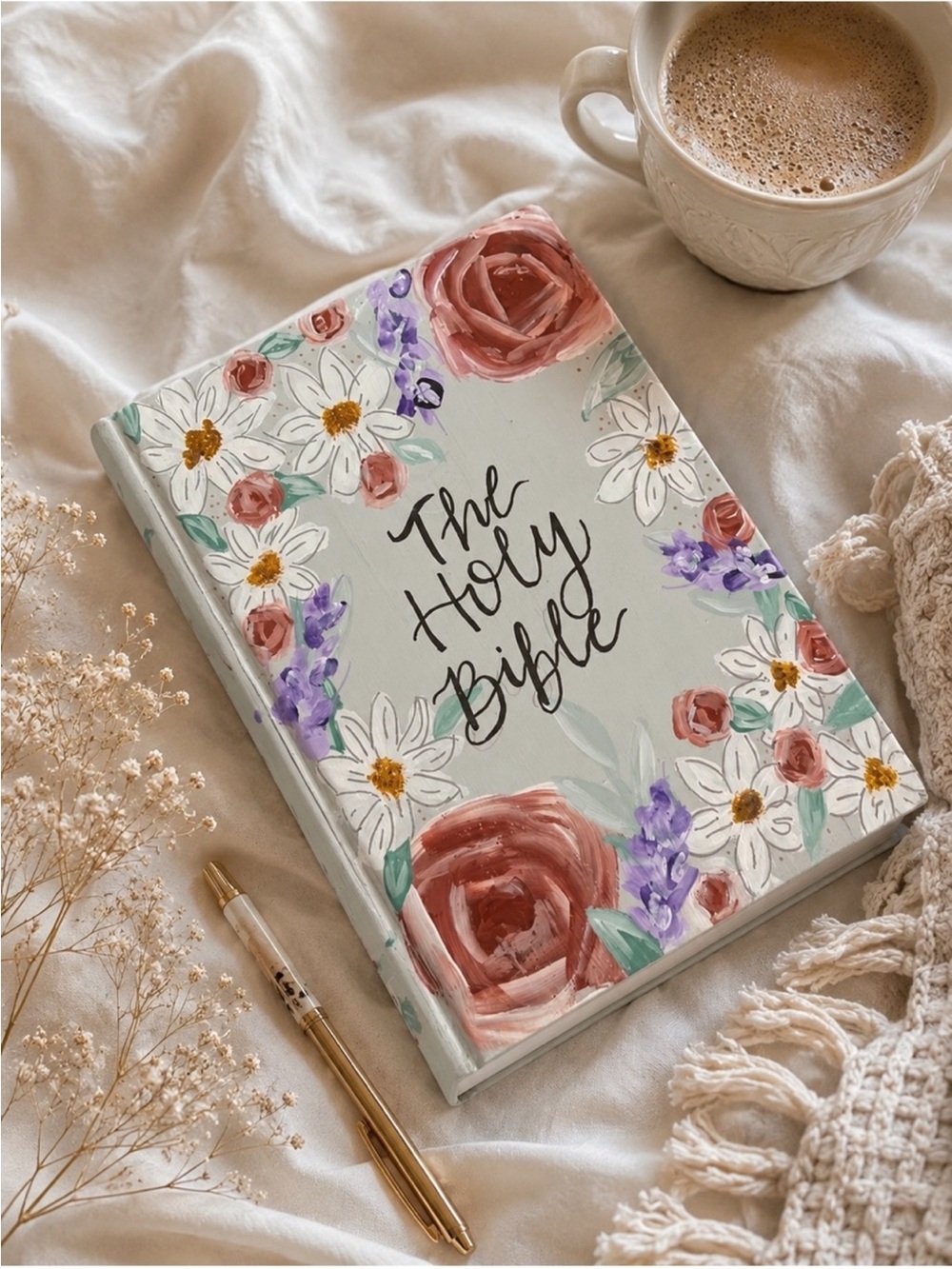 Custom CBS She Reads Truth Handpainted Bible Wedding Baby Bday Communion Gift